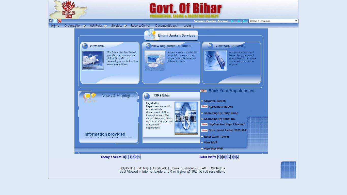 Property Registration Details of Bihar